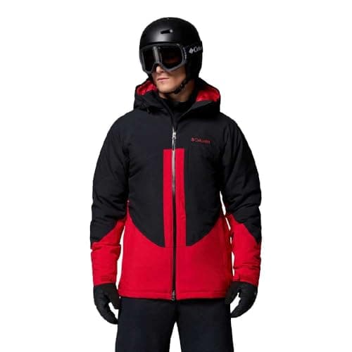 Image of Columbia Men's Powder Prime Jacket, Ski Jacket, Mountain Red/Black, XL