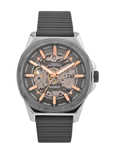 Image of French Connection Automatic Watch with Black Strap FCA23GNL