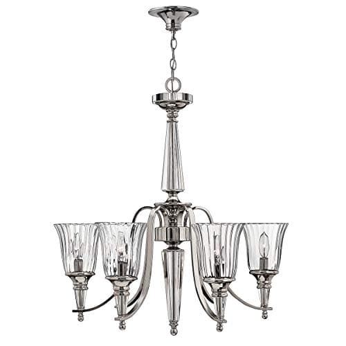 Image of 6 Bulb Chandelier Hanging Pendant Light - Sterling - LED E14 60W Bulb