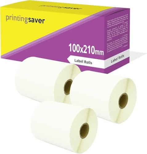 Image of 3 Compatible Rolls 100mm x 210mm White Direct Thermal Labels for Zebra GK420d GK420t GC420d GX420d GX420t GC420t GX430t GT800 LP2844 TLP 2844 Citizen CL-S521 CL-S621 CL-S631 (200 Labels per Roll)