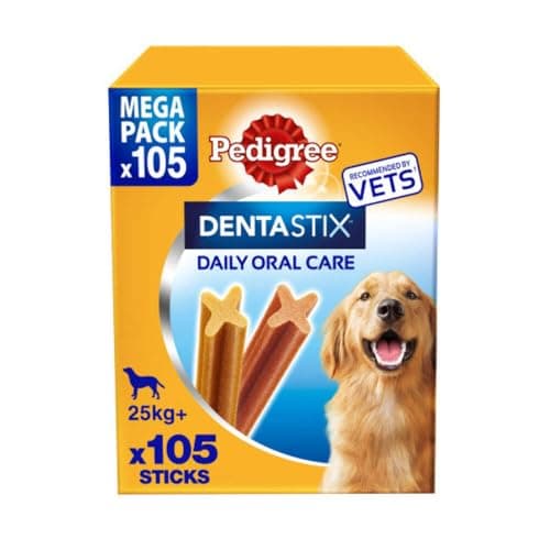 Image of Pedigree DentaStix Daily Dental Chews Large Dog 25kg+ 105 Sticks