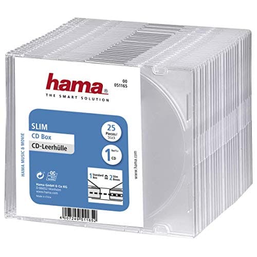 Image of Hama Slim CD Cases | Pack of 25 | Transparent