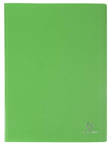 Image of Exacompta - Ref 8863E - Semi-Rigid PP Display Book - Suitable for A4 Documents, Wipeable Cover, 500 Micron Polypropylene, 60 Pockets, 120 Viewing Pages - Light Green Cover