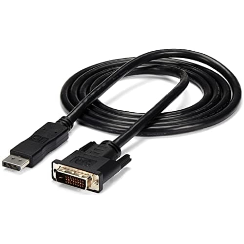 Image of StarTech.com 6ft (1.8m) DisplayPort to DVI Cable, DP to DVI-D Video Adapter Converter Cable, Replaced by DP2DVI2MM6