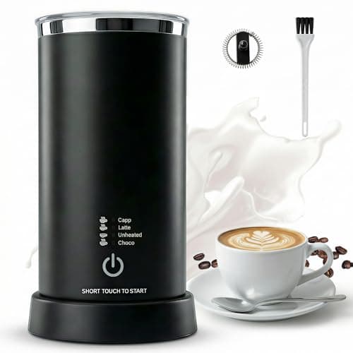Image of 2026 Upgrade 4-in-1 Electric Milk Frother, Automatic Milk with Hot Froth, Heat Milk, Cold Froth & Hot Chocola Modes and Large Capacity,Magnetic Foam Technology Coffee Frother for Latte & Cappuccino