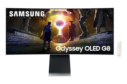 Image of Samsung Odyssey Gaming OLED G8 LS34DG850SUXXU Curved 34" UWQHD Smart Gaming Monitor - 0.03ms, 175Hz, 3440x1440, Speakers, Full Smart Platform