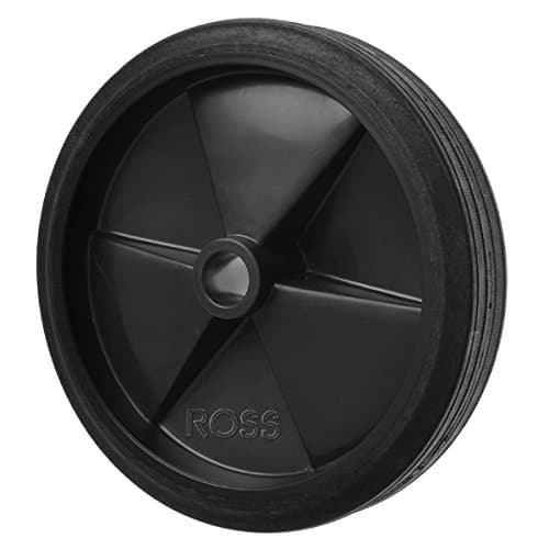 Image of Solid Rubber Wheel with Black Plastic Center - 125mm Diameter, 15mm Bore, 31mm Tread Width - Durable for Trolleys & Light Industrial Equipment, Load Capacity 50kg Durable Long Lasting Wheel
