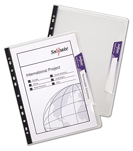 Image of Snopake A4 TabFile Universal RingBinder Wallet – Clear [Pack of 5] Ref: 13727
