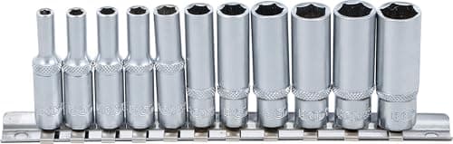Image of BGS 2221 | Socket Set, Hexagon, deep | 6.3 mm (1/4") Drive | 4 - 13 mm | 11 pcs.