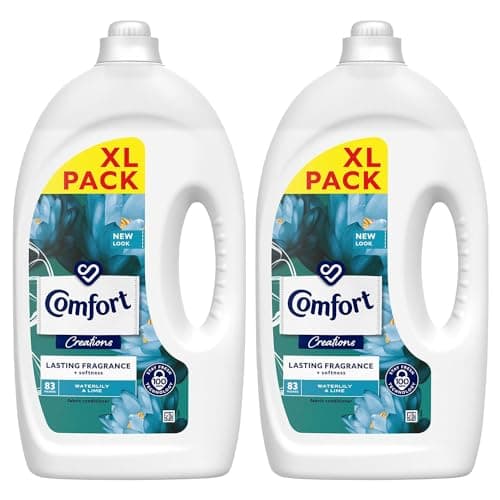 Image of Comfort Creation Concentrated Fabric Conditioner with 100 Days of Long-Lasting Fragrance and Softness Intense Liquid Fabric Softener 83 Washes, 2.49L (Waterlily & Lime, Buy 2)