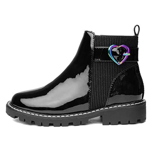 Image of Walkright Liana Girls Black Patent Chelsea Boot - Size 2 UK - Black