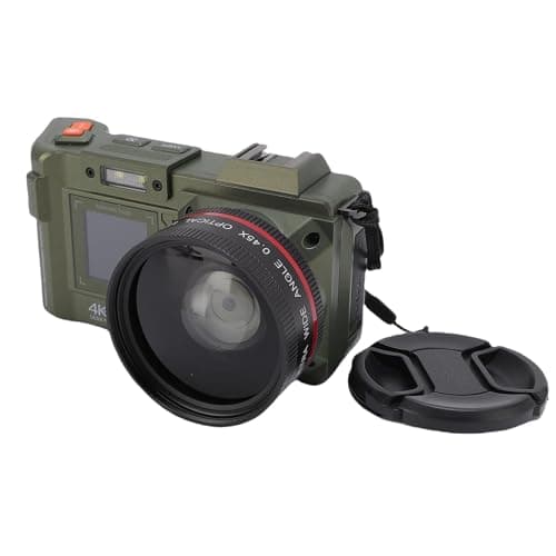 Image of 4K 70MP FHD Digital Camera with Dual Screens, Autofocus F1.8 DSLR Camera with WiFi Instant Sharing, 50X Digital Zoom, Fill Light (Green)