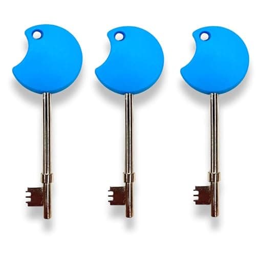 Image of Radar NKS Disabled Blue Badge Toilet Key Easy Turn Wide Top 3 Pack