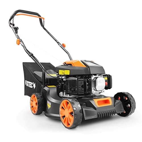 Image of FUXTEC FX-RM4180 Petrol Lawn Mower | Hand Push Petrol Lawn Mower, 40.6 cm (16”) Cutting Width, Lightweight & Compact, 45 L Grass Catcher