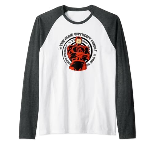 Image of Marvel Comics Daredevil Spiral Raglan Baseball Tee