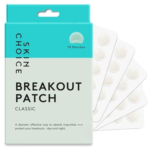 Image of SKIN CHOICE Pimple Patches – Breakout Spot Patches (Pack of 75) Hydrocolloid Patch, Blemish Stickers Spot Dots for Face, Vegan & Cruelty-Free - Korean Skincare