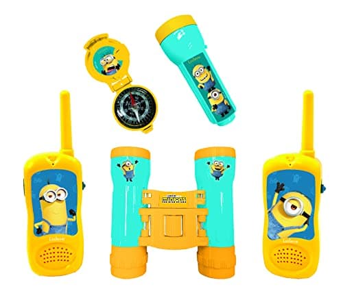 Image of LEXIBOOK, Despicable Me Minions, Adventurer Set for Children, Walkie-Talkies, Binoculars, Compass, Torchlight, Blue/Yellow, RPTW12DES