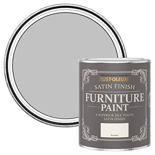 Image of Rust-Oleum Off White Furniture & Skirting Board Paint in Satin Finish - Porcelain 750ml