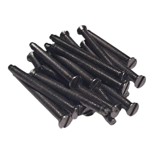 Image of M3.5mm X 40mm Long Black Nickel Electrical Machine Screws for Light Switch Plug Socket - Pack of 20