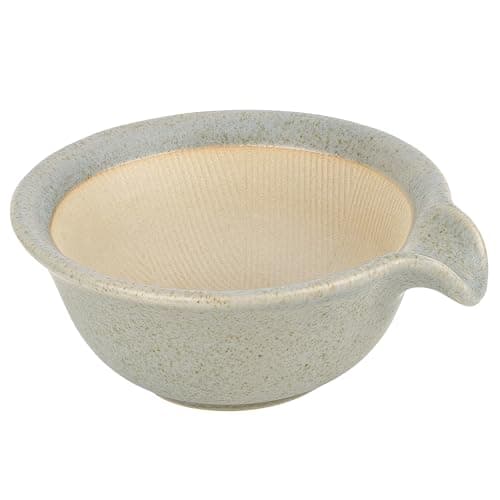 Image of Linkidea Ceramic Shaving & Beard Grooming Bowl for Men, Wide Mouth Lathering Cup for Wet Razors, Traditional Shave Cream Cup (Grey)