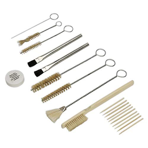 Image of *CLEAR* Sealey 20pc Spray Gun Cleaning Kit - Paint Gun Brushes Probes & Lubricant BSGC2