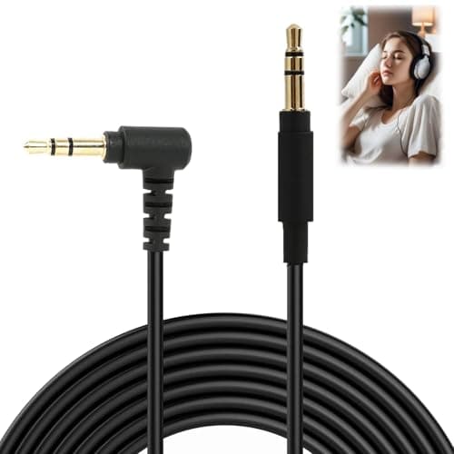 Image of Headphones Replacement Audio, Aux Cable 3.5mm 1.5M, Headphone Aux Cable Cord Compatible with WH-1000X/1000XM4/1000XM3/1000XM2 MDR-1000X MDR-XB950BT-Car Speaker MP3 Player Home Stereo TV PC Laptop