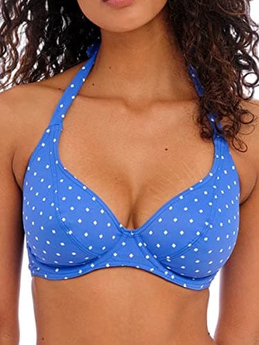 Image of Freya Jewel Cove Halter Bikini Top Azure Blue 30H