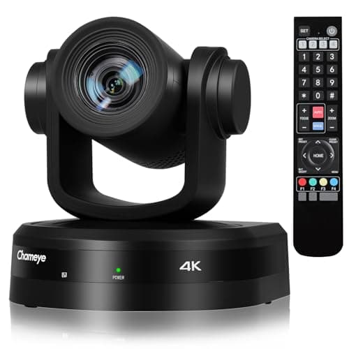 Image of Chameye 4K PTZ Camera, 20x Optical Zoom AI-Auto Tracking 4K Conference Camera with HDMI, LAN(PoE), USB 3.0, TF Card Recording for Church Video Conferencing, Meeting Room, YouTube OBS Streaming, CH420