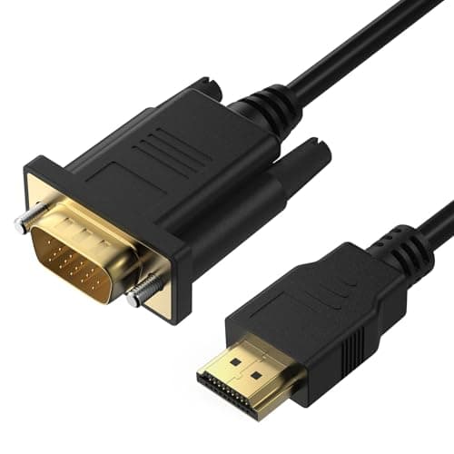 Image of Zoye HDMI to VGA Cable,Gold Plated 1080P Adapter,Active HDMI Digital to VGA Analog Video Converter Cable for Desktop, Laptop, Projector, Monitor, HDTV, Xbox(1.8m)