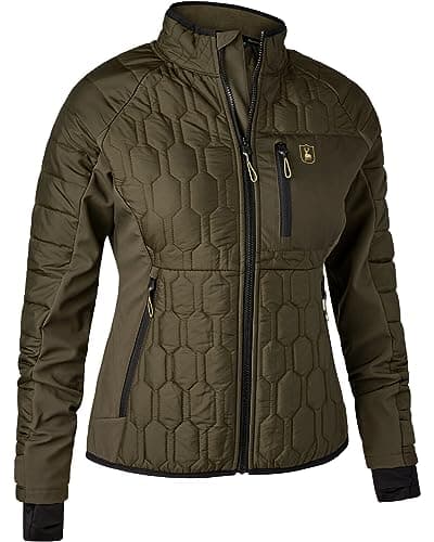 Image of Deerhunter Lady Mossdale Quilted Jacket Forest Green C48 Green - Hunting jacket insulated weatherproof for Men