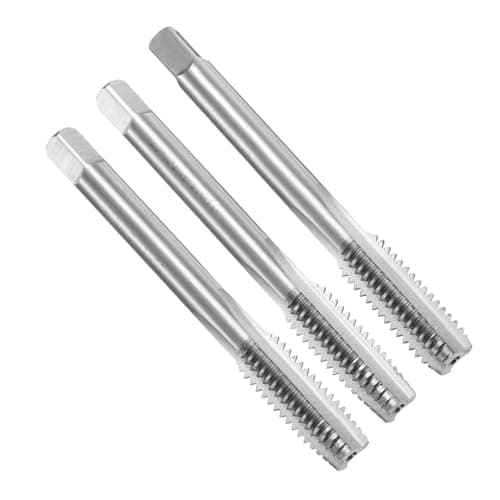 Image of sourcing map 3pcs Hand Tap Set, 3/8"-16 UNC Taper/Plug/Bottom Thread Screw Taps, High Speed Steel Hand Threading Tapping Tool Kit