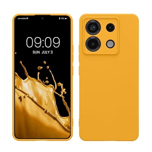 Image of kwmobile Case for Xiaomi Redmi Note 13 Pro 5G / Poco X6 5G Case - Protective Slim TPU Phone Cover - Soft Matte Finish - Mango