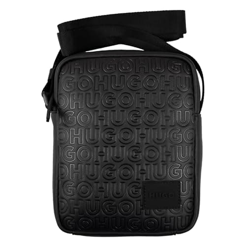 Image of HUGO Men Ethon2.0hi_mn_ns Zip Reporter Crossbody Bag, Black, One Size