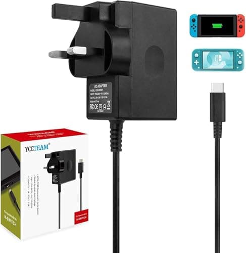 Image of 45W Charger for Switch/Switch OLED/Switch Lite, 2 Hours 15V/3A Fast Charging AC Adapter 10FT Type-C Cable Power Supply for Switch/Switch Lite/Switch Dock and Switch Pro Controller-Support TV Mode