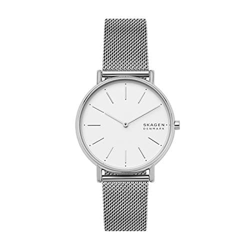 Image of Skagen Watch for Women Signatur, Two Hand Movement, 38 mm Silver Stainless Steel Case with a Stainless Steel Mesh Strap, SKW2785