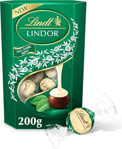 Image of Lindt Lindor Dark Mint Chocolate Truffles 200g - Premium Smooth Melting Chocolate Truffles for Any Occasion