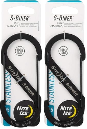 Image of Nite Ize S-Biner Size 5 Durable Carabiner - Black (Pack of 2)