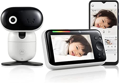 Image of Motorola Nursery PIP1610 HD Wifi Video Baby Monitor with 5 inch HD 720p Parent Unit and Motorola Nursery 1080p App - Remote pan, tilt and Zoom - Two Way Talk - Secure and Private