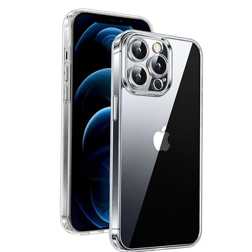 Image of TECHTRENCH Clear Case for iPhone 12 Pro [Military-grade Protection] Shockproof Anti-Scratch Protective Phone Case Thin Slim Cover for iPhone 12 Pro Cover