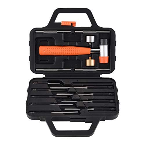 Image of BOOSTEADY Punch Set,Roll Pin Punch Set,Roll Pin Starter Punch, BC Punch, BCG Cleaning Scraper, Hammer with Replaceable Heads, 18-Pieces Hammer and pin Punch Set