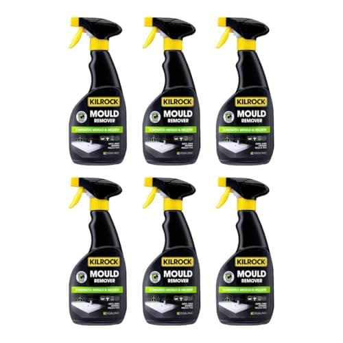 Image of Kil-rock Mould Remover Spray, Bleach-Based, Fast-Acting Formula, Multi-Surface, 500ml, Pack of 6