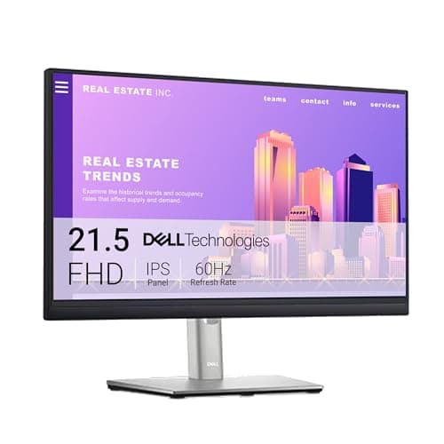 Image of Dell P2222H 21.5 Inch Full HD (1920x1080) Monitor, 60Hz, IPS, 5ms, 99% sRGB, DisplayPort, HDMI, VGA, 5x USB, 3 Year Warranty, Black