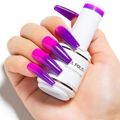 Image of Nicedeco Color Changing Gel Nail Polish, UV/LED Temperature Change Gel Polish, Nail Art Manicure Pedicure, Salon & Home Use - Long Lasting & Easy to Apply 15ML-001