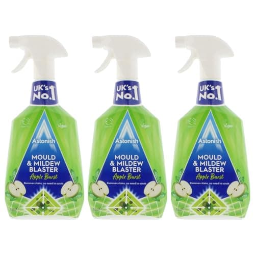 Image of Astonish Mould and Mildew Blaster, Multi-Purpose Mould Remover Spray, 3 x 750ml, Apple Burst