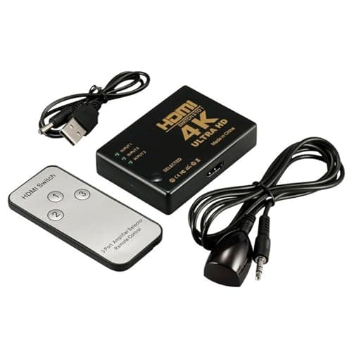 Image of Western Gadget® 4K HDMI Switch 3 in 1 Out with IR Remote, Splitter Switcher Hub Supports 4K@60Hz 1080P 3D HDMI 1.4b HDCP, Auto & Manual Switching for HDTV, PS3, Xbox, Sky Box, Blu-ray, Projector, DVD