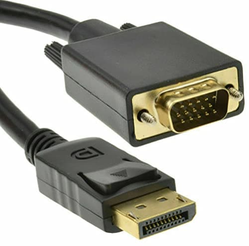 Image of Multibao 1 Metre 1m DisplayPort DP to VGA SVGA Plug Male to Male Cable Lead