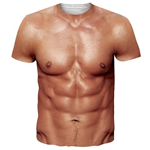 Image of RAISEVERN Unisex 3D Printed Tops Tees Casual Short Sleeve T Shirts for Men Women S - XXL, Planet Cat, Medium
