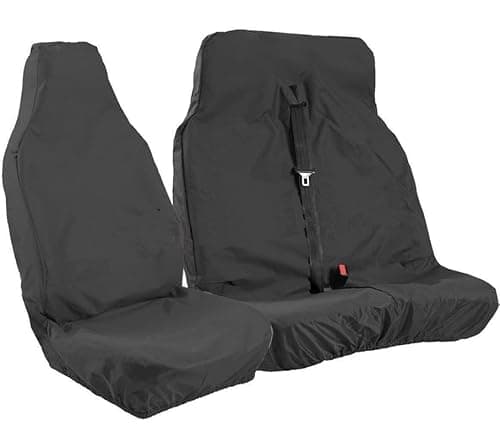 Image of OTOKEA Seat Cover Semi-Tailored For MAXUS DELIVER 9 - Set of 2, Waterproof Durable Material, Airbag Friendly, Single & Double Seat Covers, Black x2