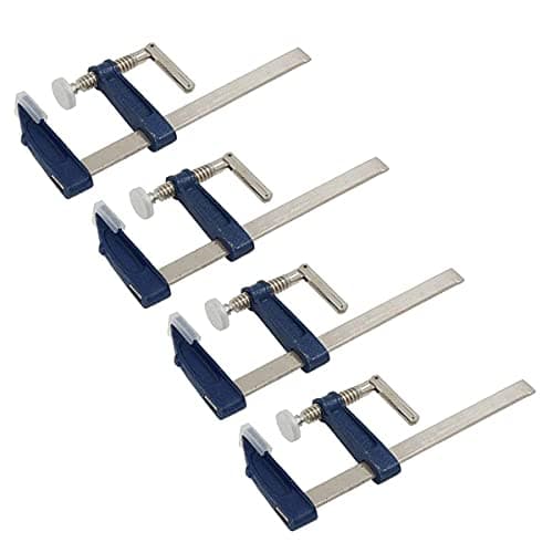 Image of Pack of 4 Heavy Duty 50 x 150mm Bar Clamps Quick Slide F-Clamps