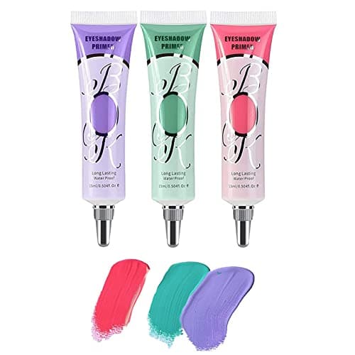 Image of 3 Colors Eyeshadow Makeup Primer, Ofanyia Liquid Eyeshadow Primer Matte Eyeshadow Primer Base, Waterproof Smudge-proof Long Lasting Eyeshadow Cream Eye Makeup (Set B - 3 Colors)
